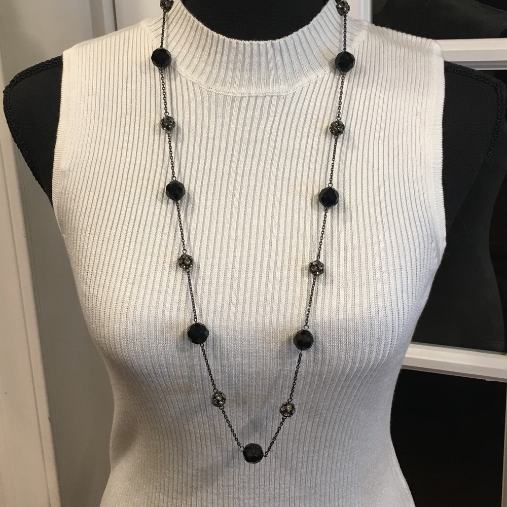 Bohm Long Necklace w/ Swarovski Beads NWOT
